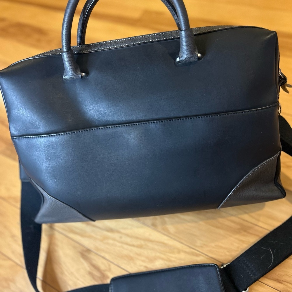 Ted Baker Men's Matcher Faux Leather Black Briefcase Document Bag - Picture 3 of 17